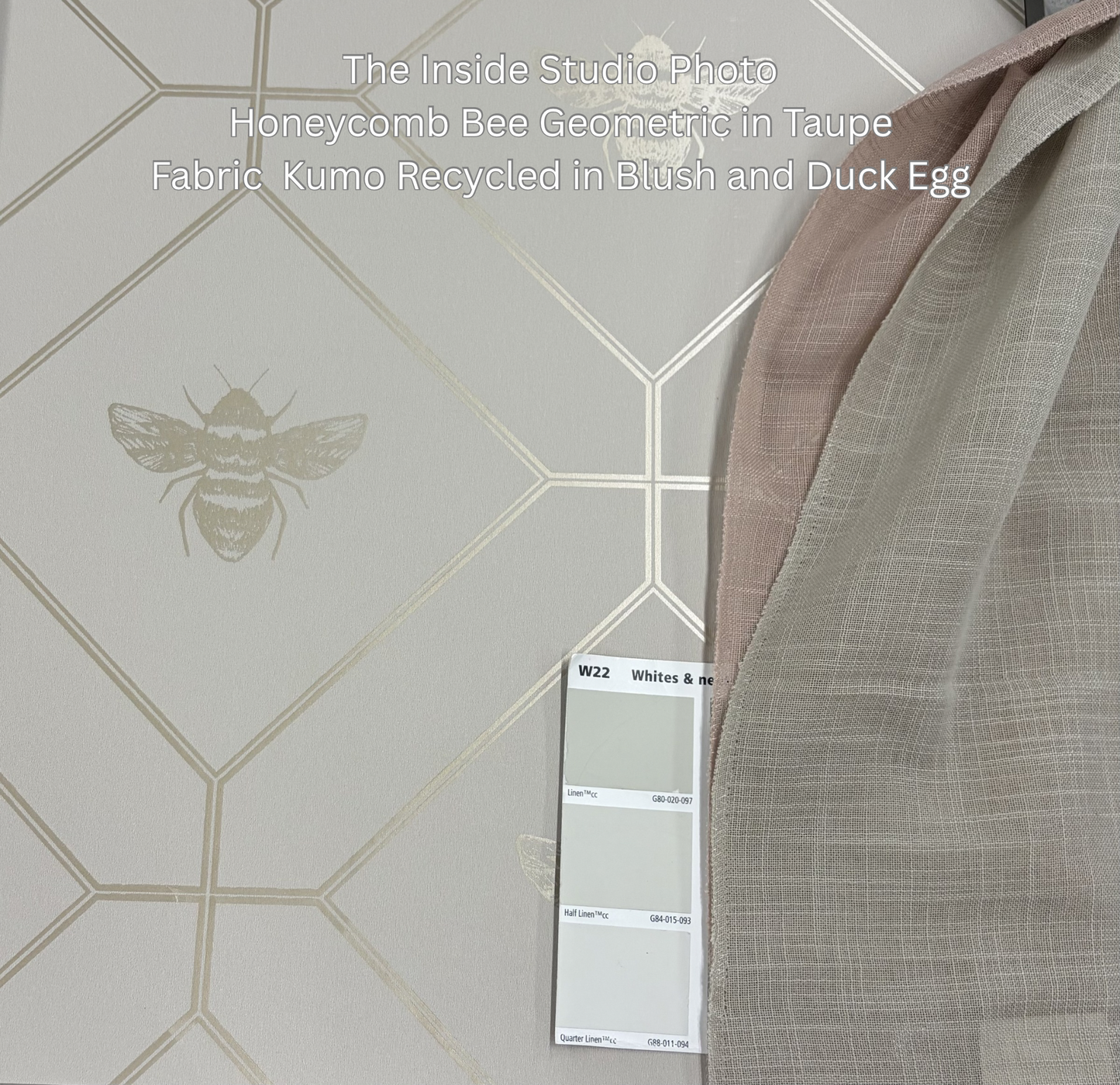Honeycomb Bee Geometric Metallic Wallpaper – Taupe