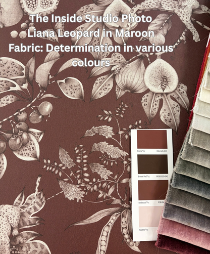 Liana – Leopard Wallpaper – Maroon