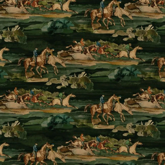 Morning Gallop Velvet Fabric by Mulberry - 2 Colours