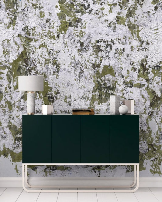 Safari Shabby Chic Wallpaper Mural - Patinated
