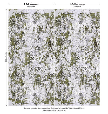 Safari Shabby Chic Wallpaper Mural - Patinated