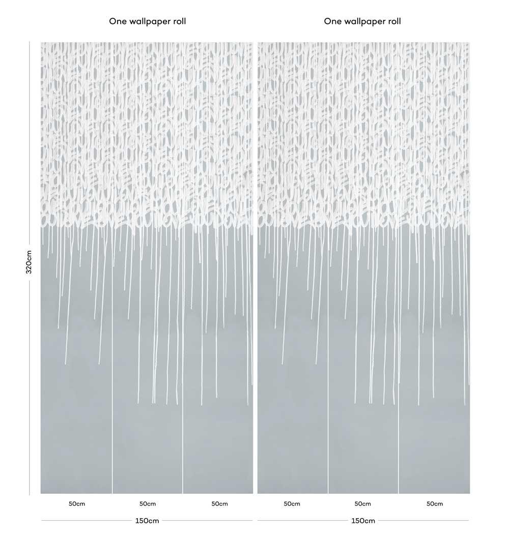 Enlightened Love - Custom Sized Wallpaper Mural (per m2) - Concrete