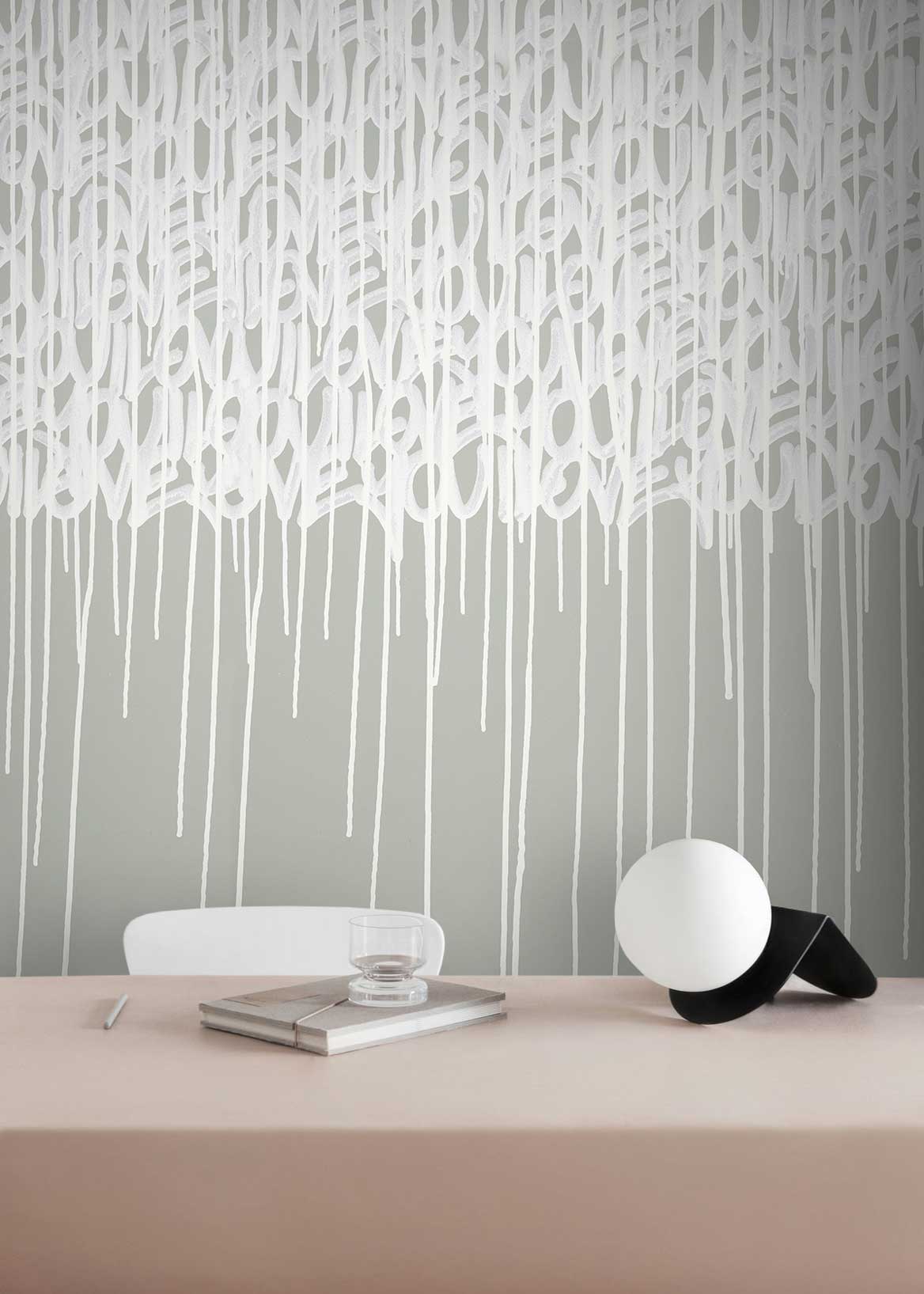 Enlightened Love - Sage - Custom Sized Wallpaper Mural (per m2)