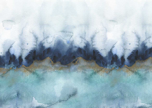 Sample – Mystic Metallic - Custom Sized Wallpaper Mural (per m2) - Teal