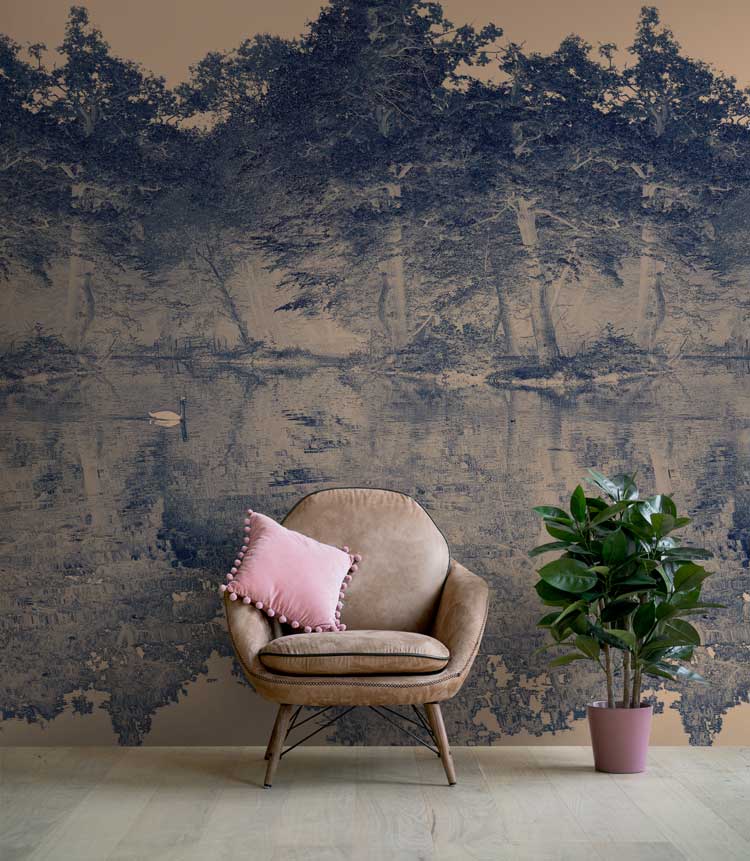 Toile De Jouy Mural Wallpaper - 7 Colours