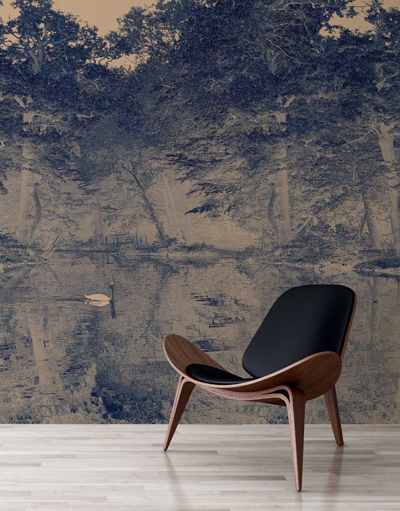 Toile De Jouy Mural Wallpaper - 7 Colours