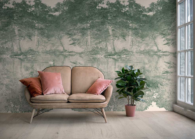 Toile De Jouy Mural Wallpaper - 7 Colours