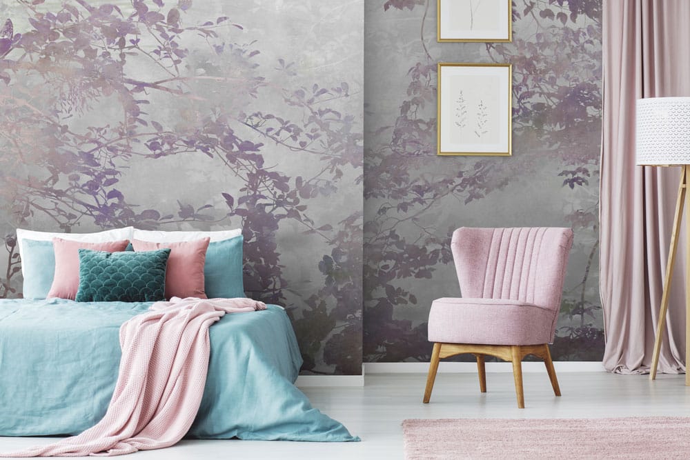 Calm Waters - Silver - Custom Sized Wallpaper Mural (per/m2)