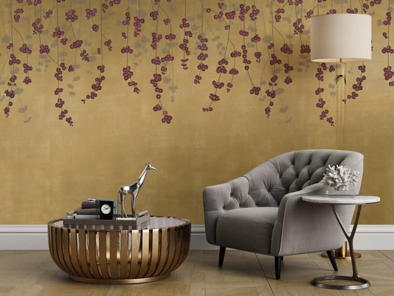 Cherry Blossom Wallpaper - Gold