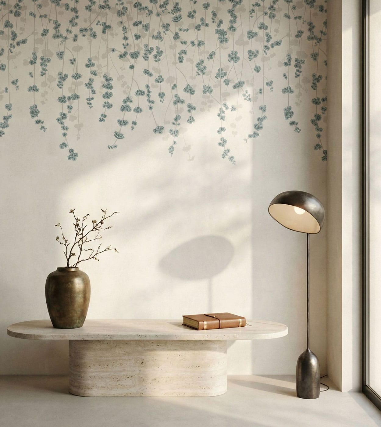 Cherry Blossom Wallpaper - Vintage White