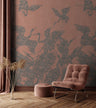 The Swoop Heron Hybrid Mural Wallpaper - Burnt Sienna
