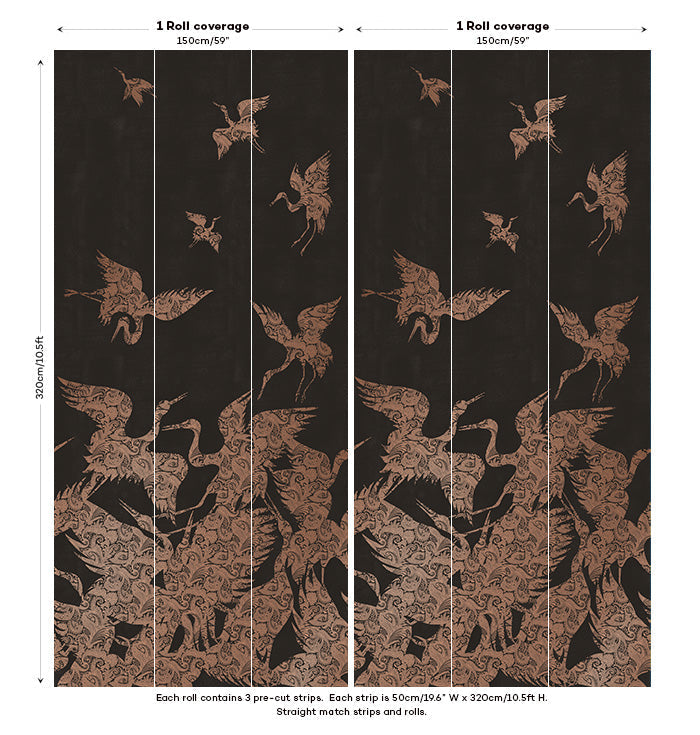 The Swoop Luxe Wallpaper - Copper