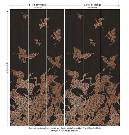 The Swoop Luxe Wallpaper - Copper