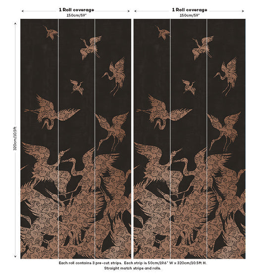 The Swoop Luxe Wallpaper - Copper