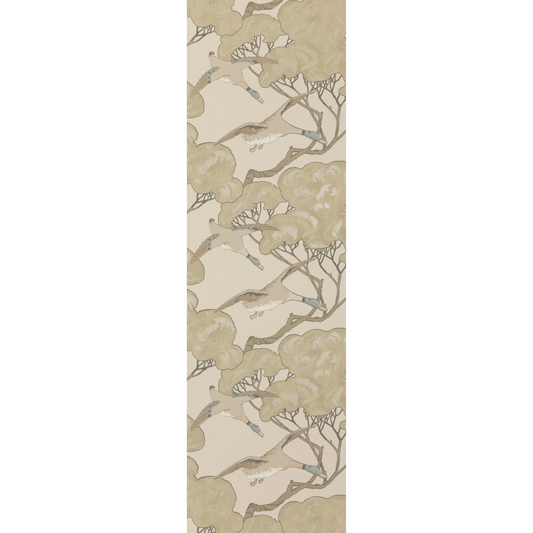 Flying Ducks Wallpaper - Silver Taupe flat pattern
