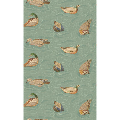 Duck Pond Wallpaper by Mulberry Home - Teal