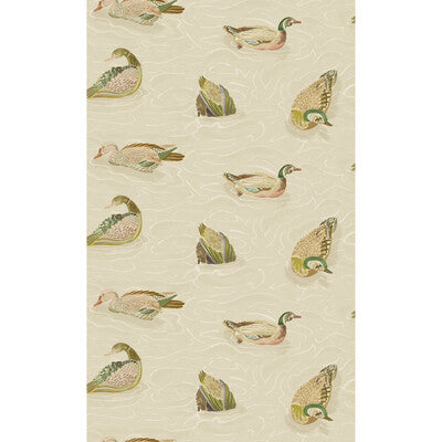 Duck Pond Wallpaper by Mulberry Home - Emerald/Stone