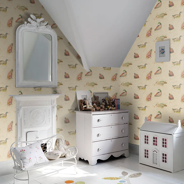 Duck Pond Wallpaper by Mulberry Home - Jewel