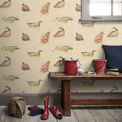 Duck Pond Wallpaper by Mulberry Home - Jewel