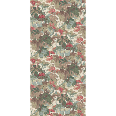 Country Walk Wallpaper by Mulberry Home - Teal/Rose