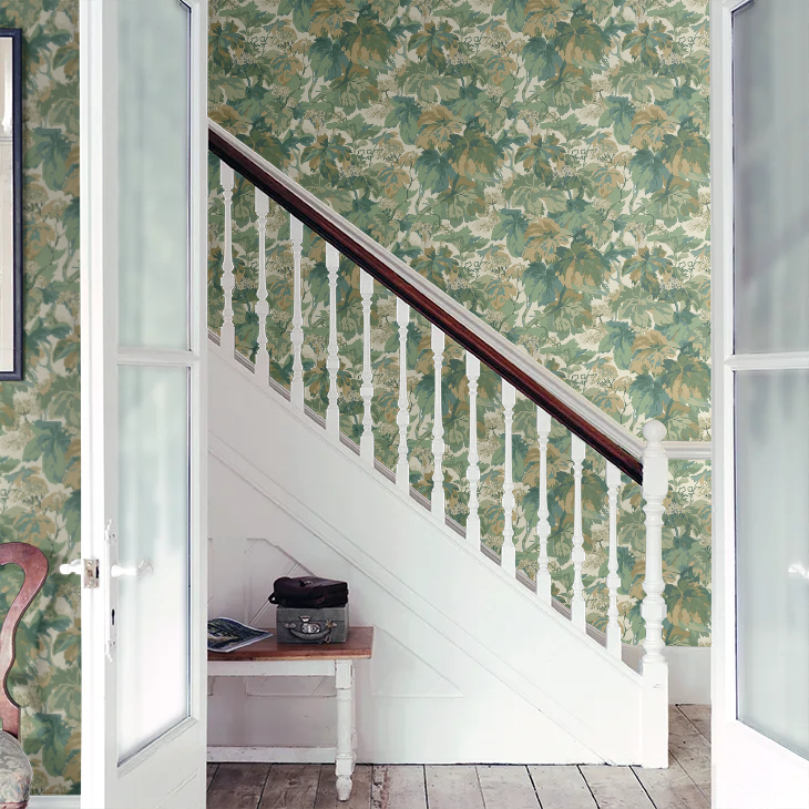 Country Walk Wallpaper by Mulberry Home - Emerald