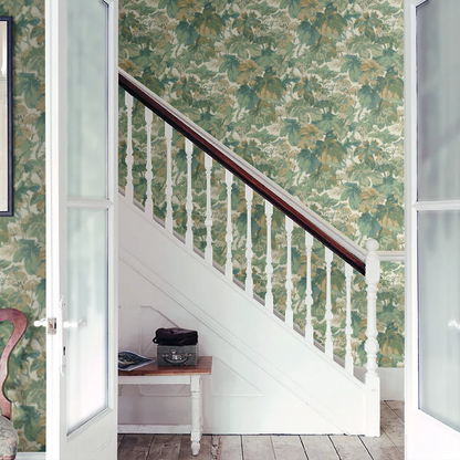 Country Walk Wallpaper by Mulberry Home - Emerald
