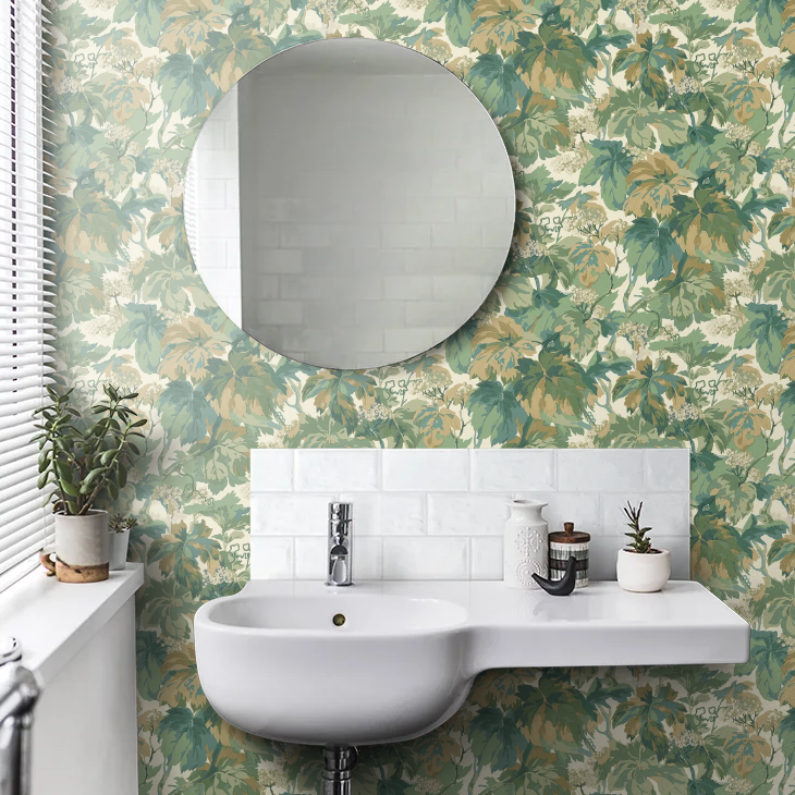 Country Walk Wallpaper by Mulberry Home - Emerald