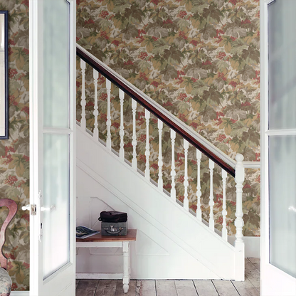 Country Walk Wallpaper by Mulberry Home - Red/Green