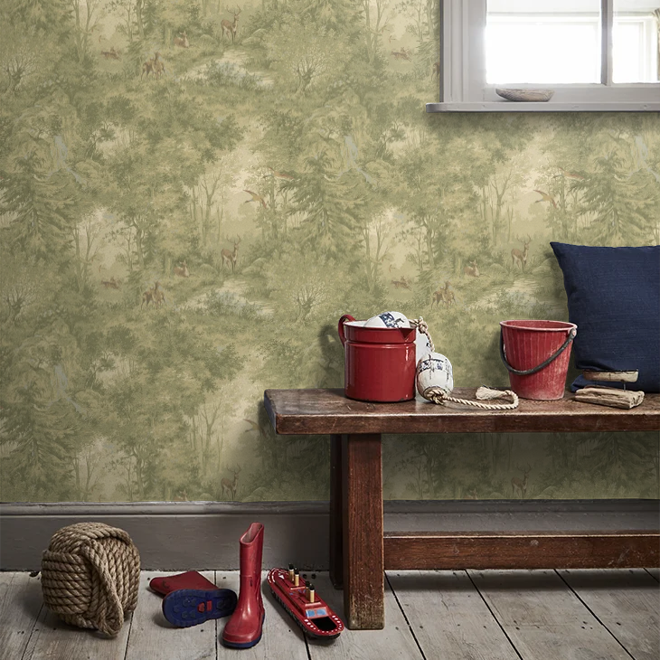 Mulberry Woodland Wallpaper by Mulberry Home - Misty