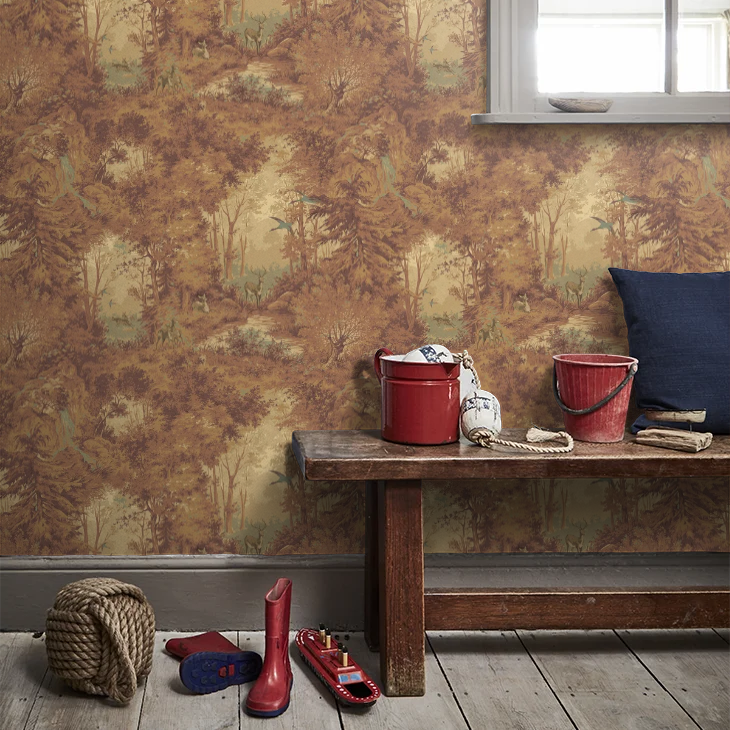 Mulberry Woodland Wallpaper by Mulberry Home - Autumn