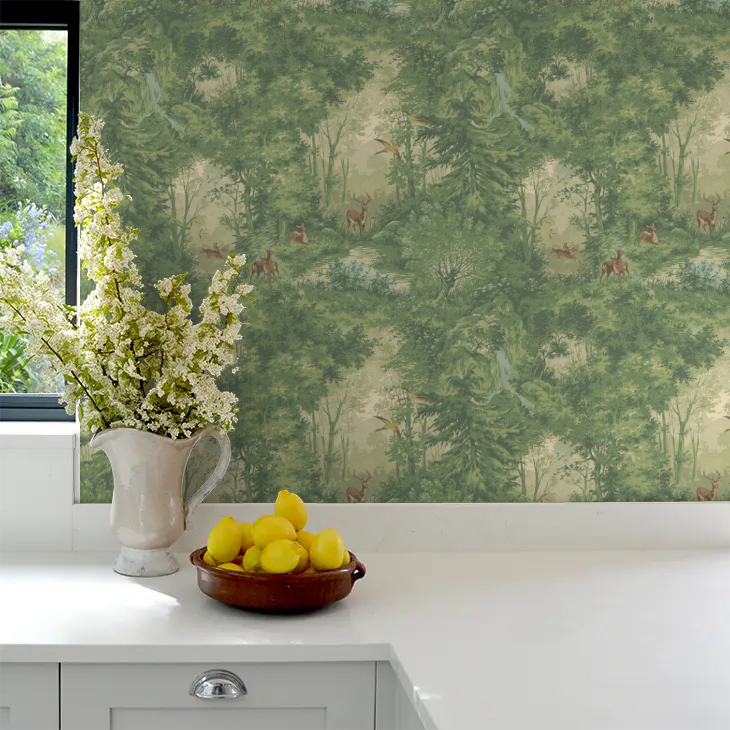 Mulberry Woodland Wallpaper by Mulberry Home - Spring