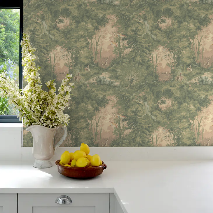 Mulberry Woodland Wallpaper by Mulberry Home - Sunrise