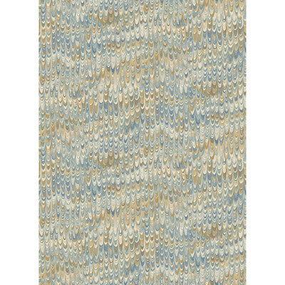 End Paper by Mulberry Home Wallpaper - Blue/Sand