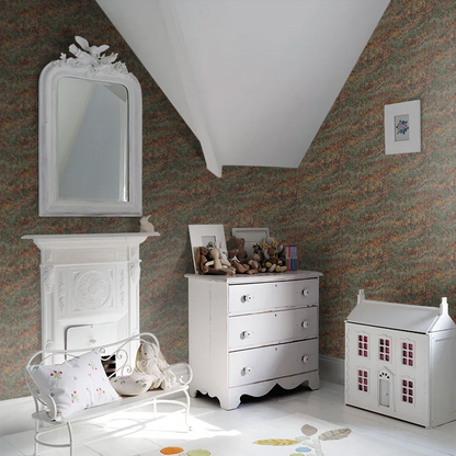 End Paper by Mulberry Home Wallpaper - Red/Green