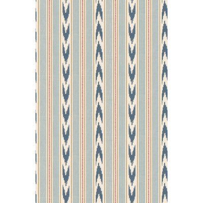 Newport Stripe by Mulberry Home Wallpaper - Blue/Red