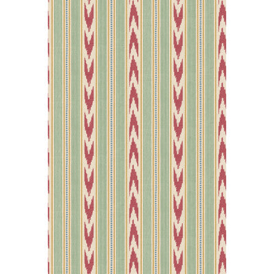 Newport Stripe by Mulberry Home Wallpaper - Red/Green
