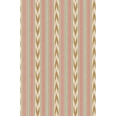 Newport Stripe by Mulberry Home Wallpaper - Old Red/Sand