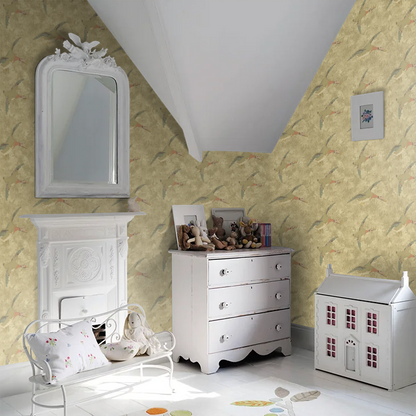 Forest Ducks by Mulberry Home Wallpaper - Parchment