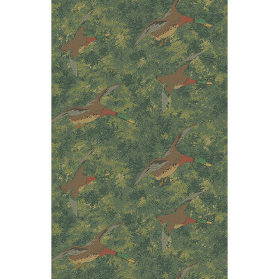 Forest Ducks by Mulberry Home Wallpaper - Emerald