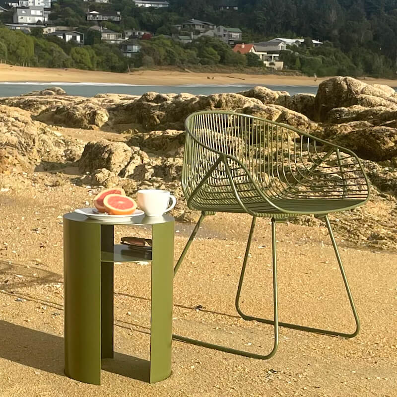 Waipuna Side Table - Stainless Steel