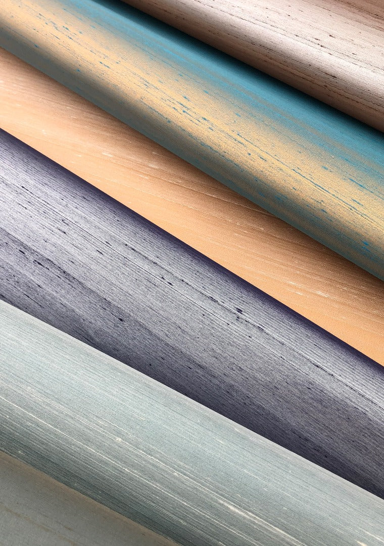 Silk Road Wallpaper - 100% Silk - Neptune Navy