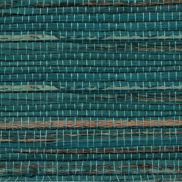 Sample - Hemp Revolution - 100% Hemp Wallpaper - Crystal Teal