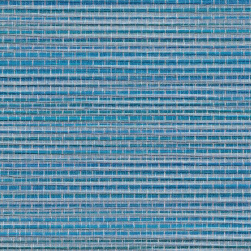 Sample - Agave Grasscloth Wallpaper - 12 Colours - Sapphire Blue