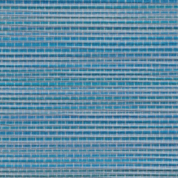 Sample - Agave Grasscloth Wallpaper - 12 Colours - Sapphire Blue