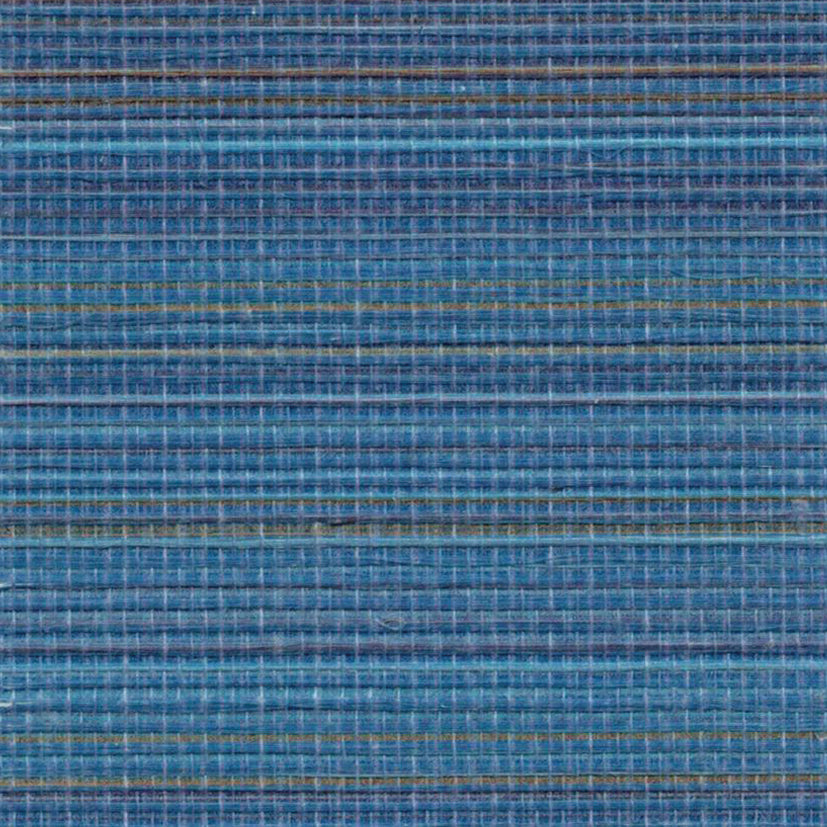 Sample - Agave Grasscloth Wallpaper - 12 Colours - Cobalt Blue