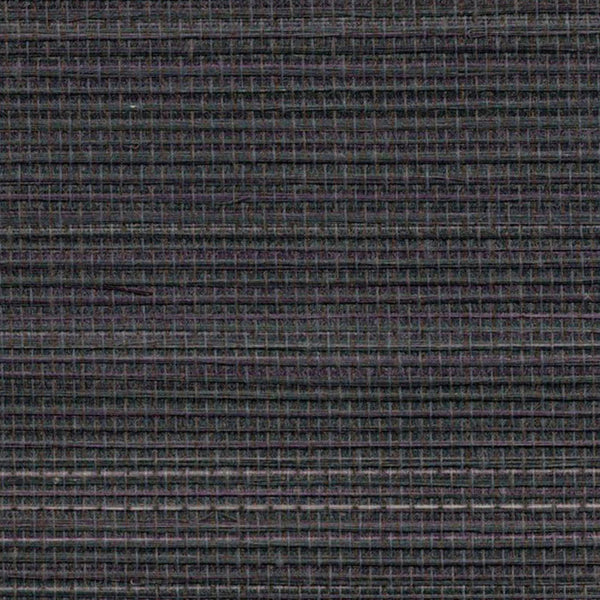 Sample - Agave Grasscloth Wallpaper - 12 Colours - Charcoal Gray