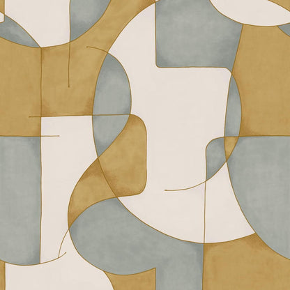 Op'art Geometric Wallpaper - Gold