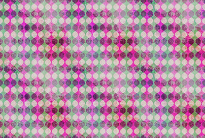 Garland - Custom Sized Wallpaper Mural (per m2) - Pink/Green