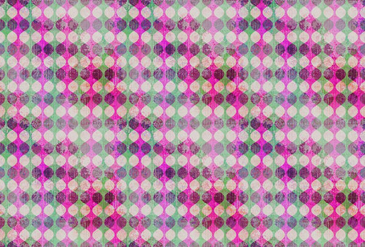 Garland - Custom Sized Wallpaper Mural (per m2) - Pink/Green