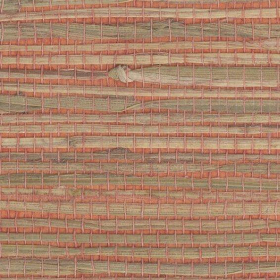 Sample - Genuine Grasscloth Wallpaper - Orange